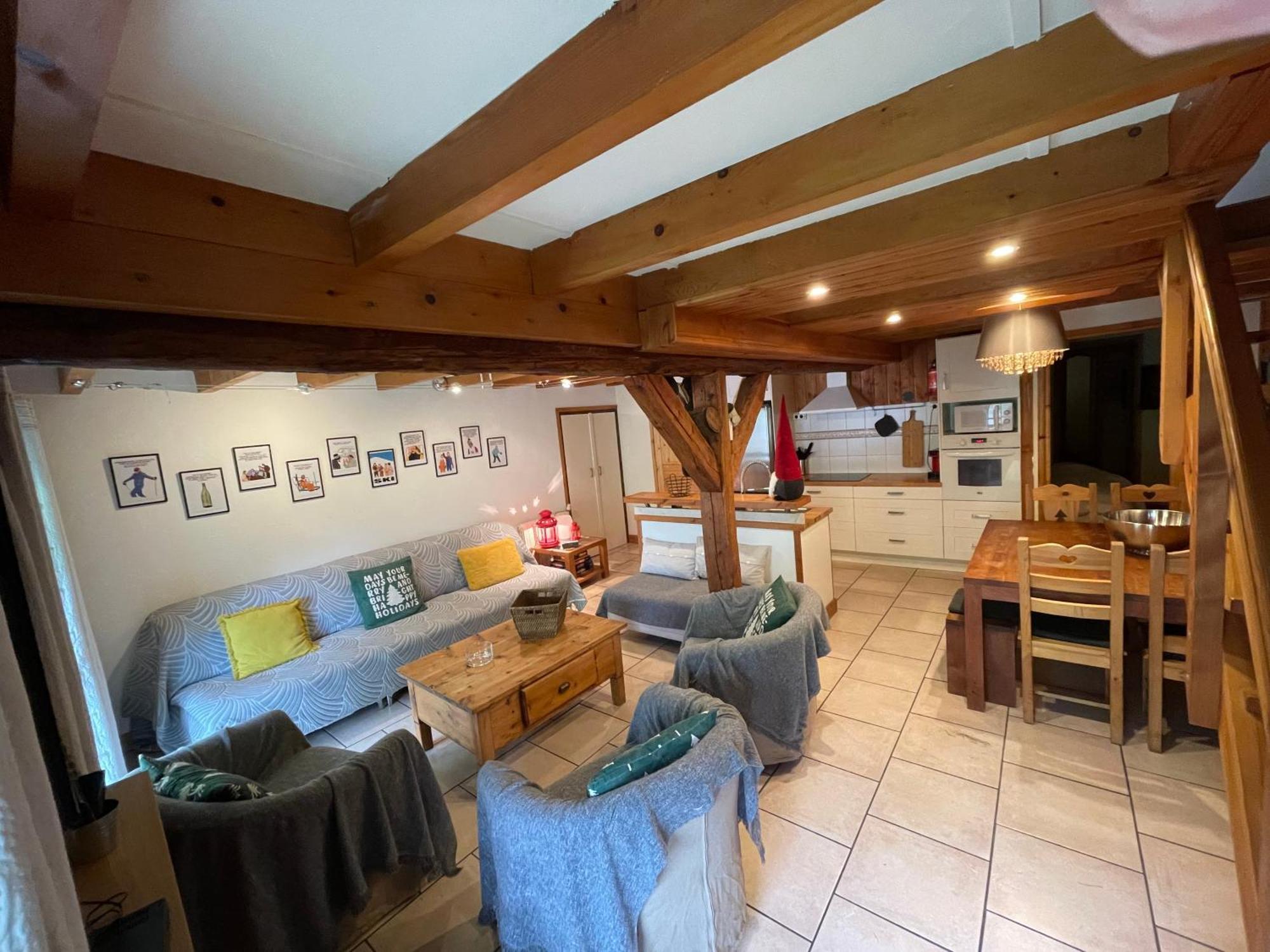 Le Chal Heureux Bel Appartement Dans Vieille Ferme De Montagne Renovee Les Orres Exteriör bild